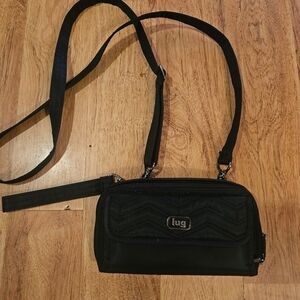 Lug Black RFID Crossbody Wallet Bag